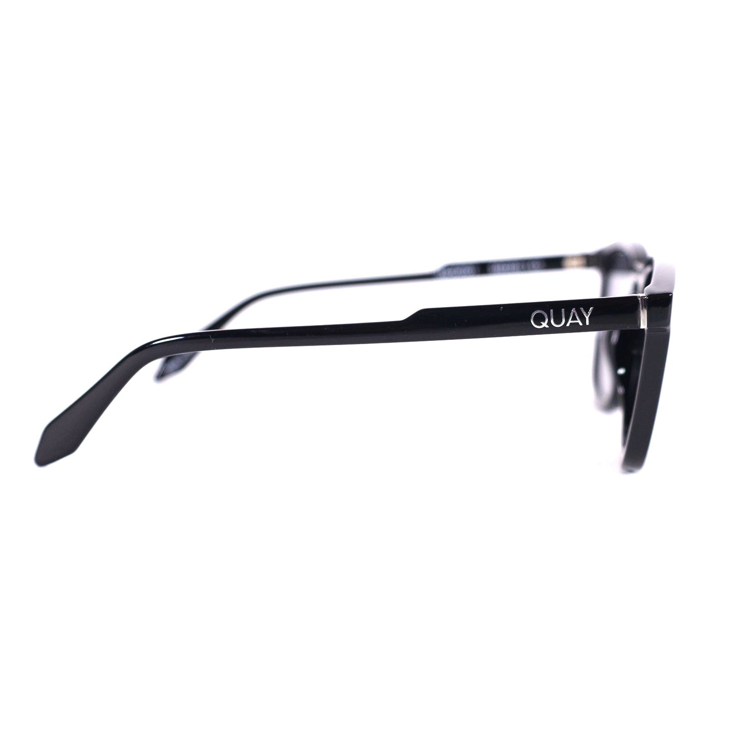 Quay Australia JACKPOT Rounded Square Sunglasses - Black / Smoke RX