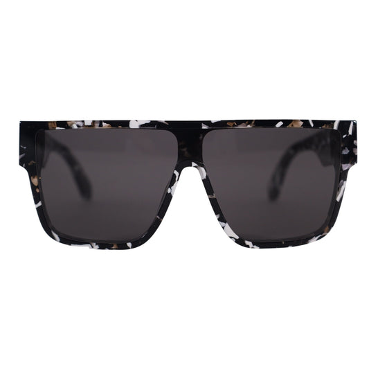 Off-White SYRACUSE Shield Sunglasses - Havana Black / Dark Grey