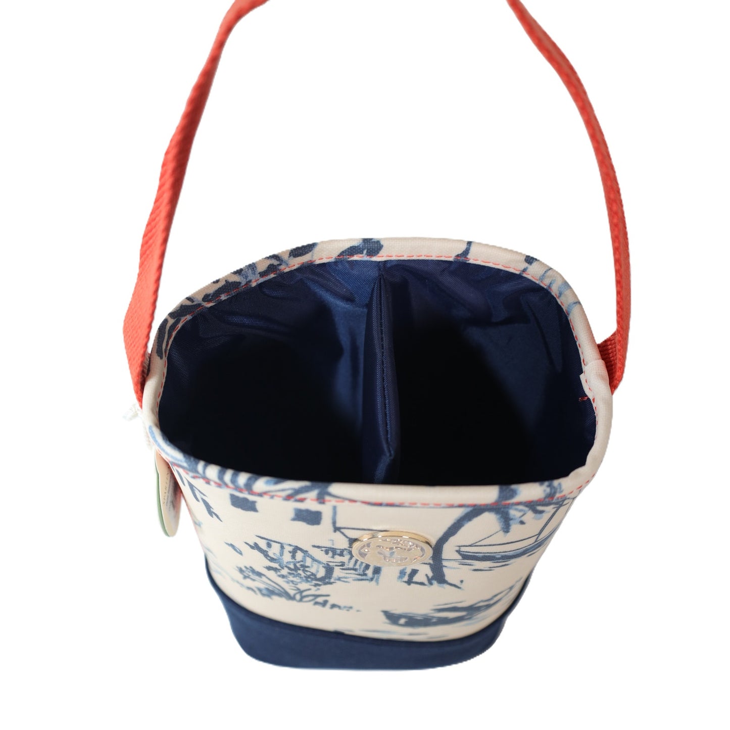Spartina 449 Double Wine Caddy Coastal Tote Bag - Daise Seascape Print