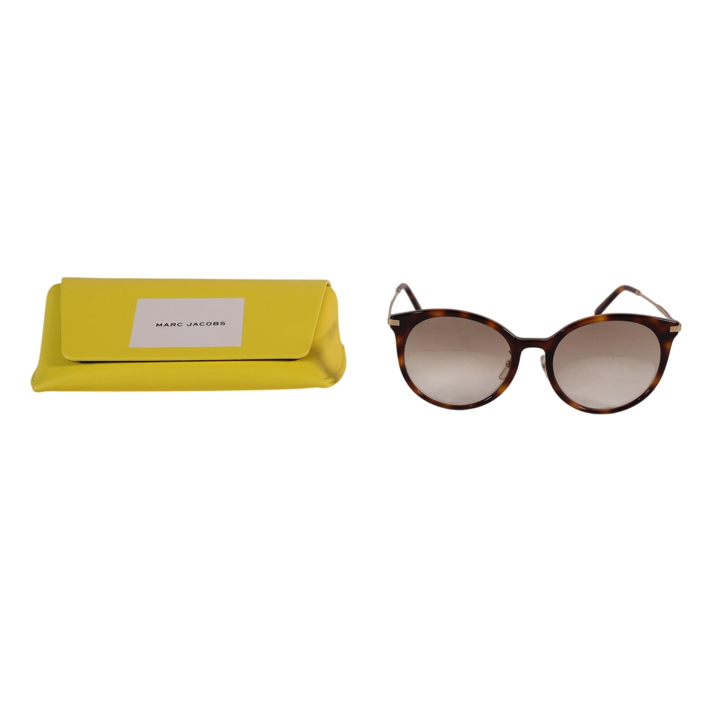 Marc Jacobs Round Womens Sunglasses - Havana / Brown Gradient