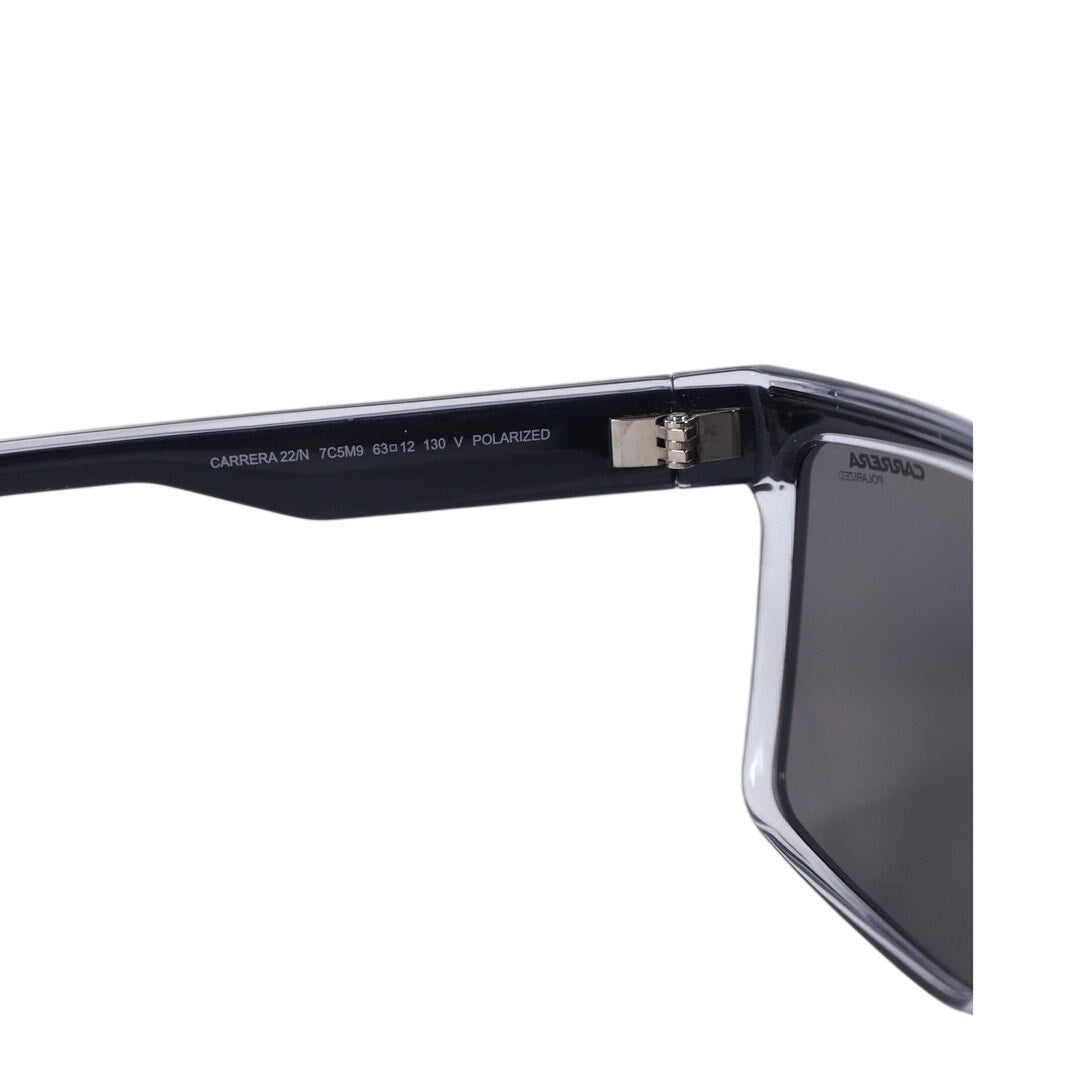Carrera Men's Square Lightweight Sunglasses - Black Crystal/Grey Polarized