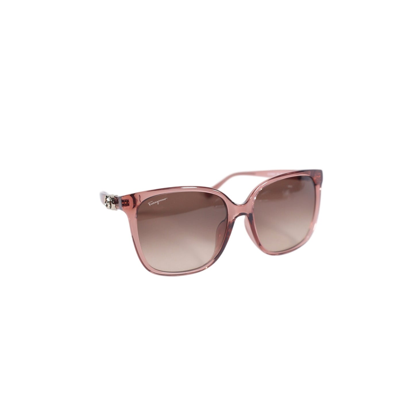Salvatore Ferragamo Oversized Cat Eye Sunglasses - Transparent Nude Pink