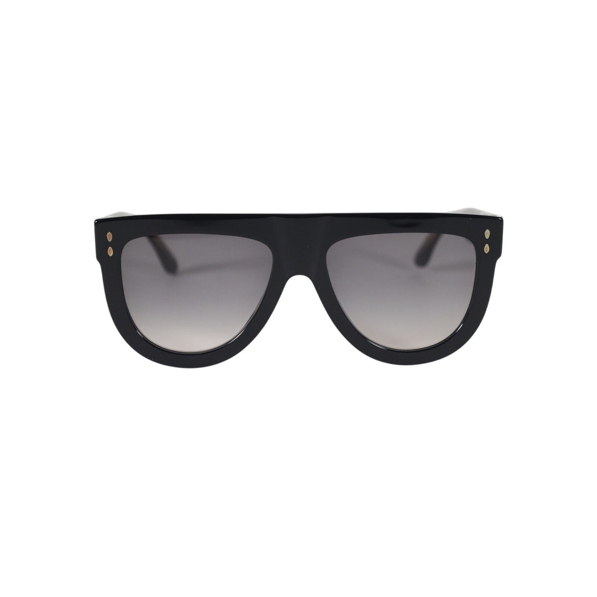 Isabel Marant Flat-Top Aviator Sunglasses – Black / Grey Gradient