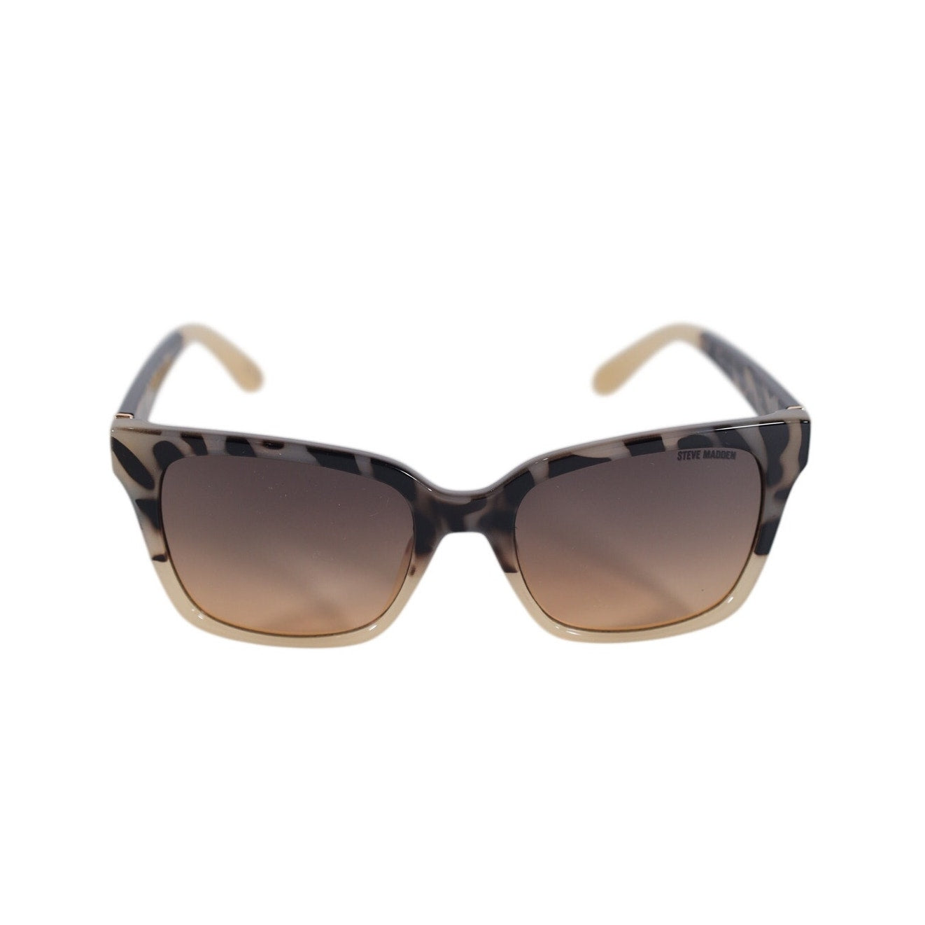 Steve Madden DELEGRO Square Women’s Sunglasses–Beige Leopard / Brown–NWT