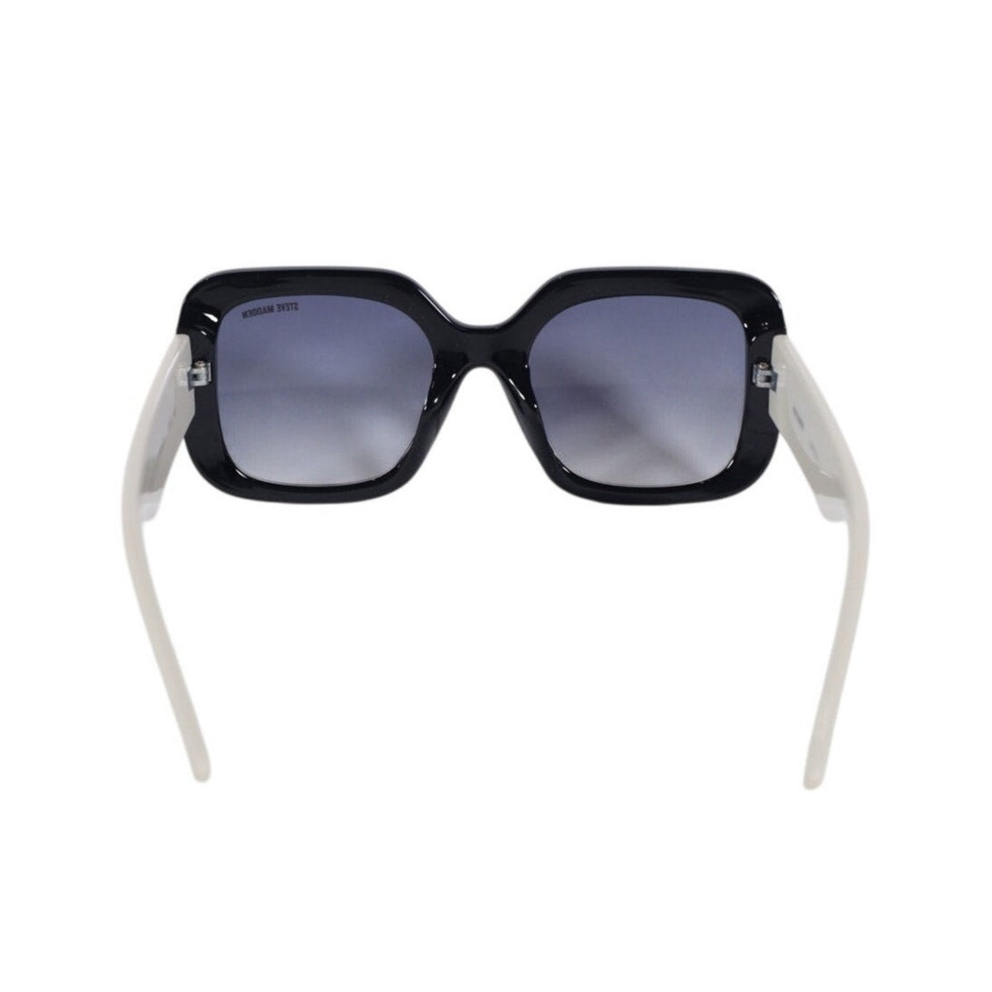 Steve Madden MARGIA Oversized Square Sunglasses - Black / White