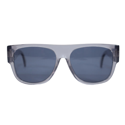 Le Specs FLOATATION Flat Top Square Polarized Sunglasses-Clear Shadow/Smoke