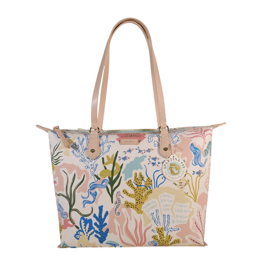 Spartina 449 Coastal Zip Travel Tote Bag - Mermaid Sea