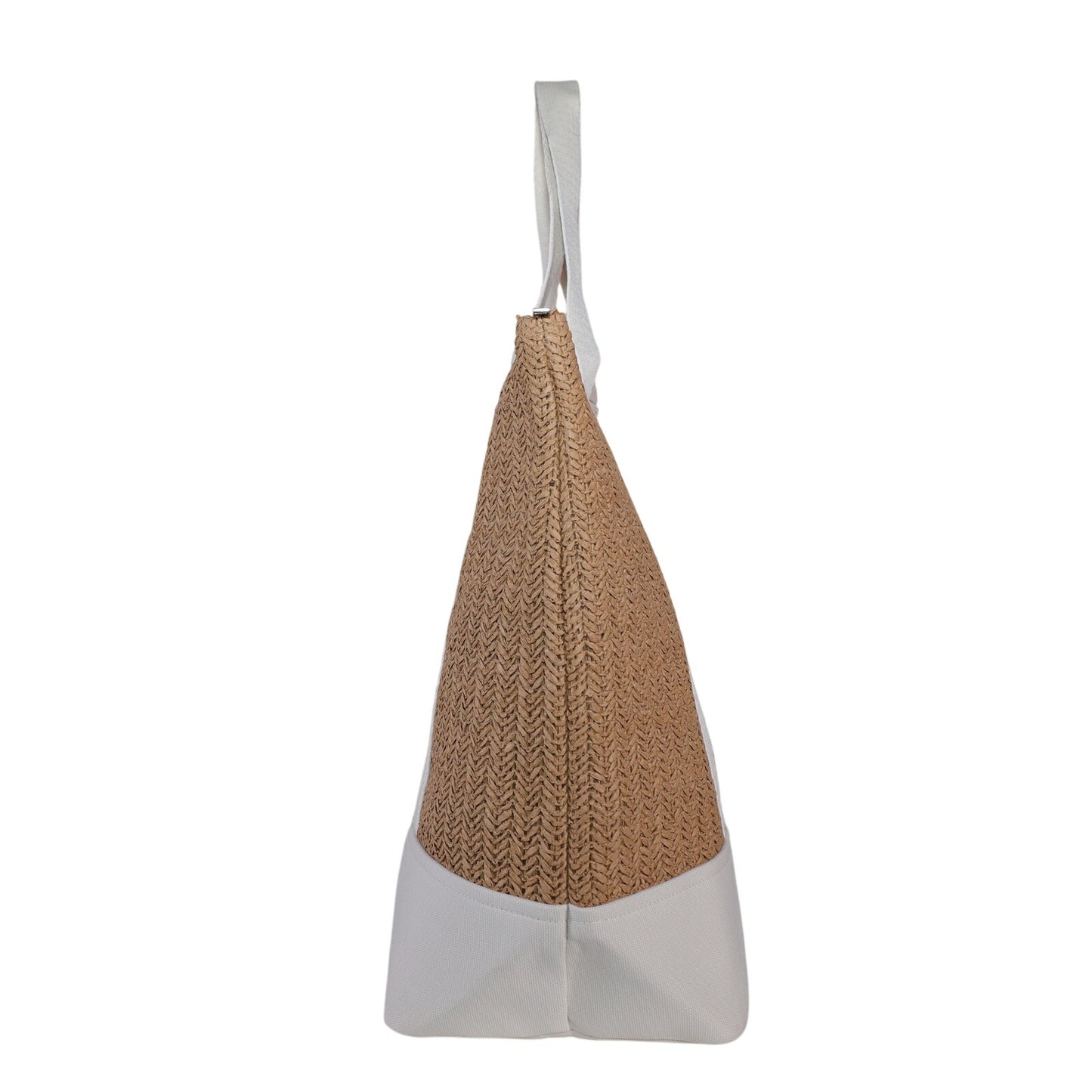 Show Me Your Mumu Sunseeker Straw Beach Tote Bag - Tan / White