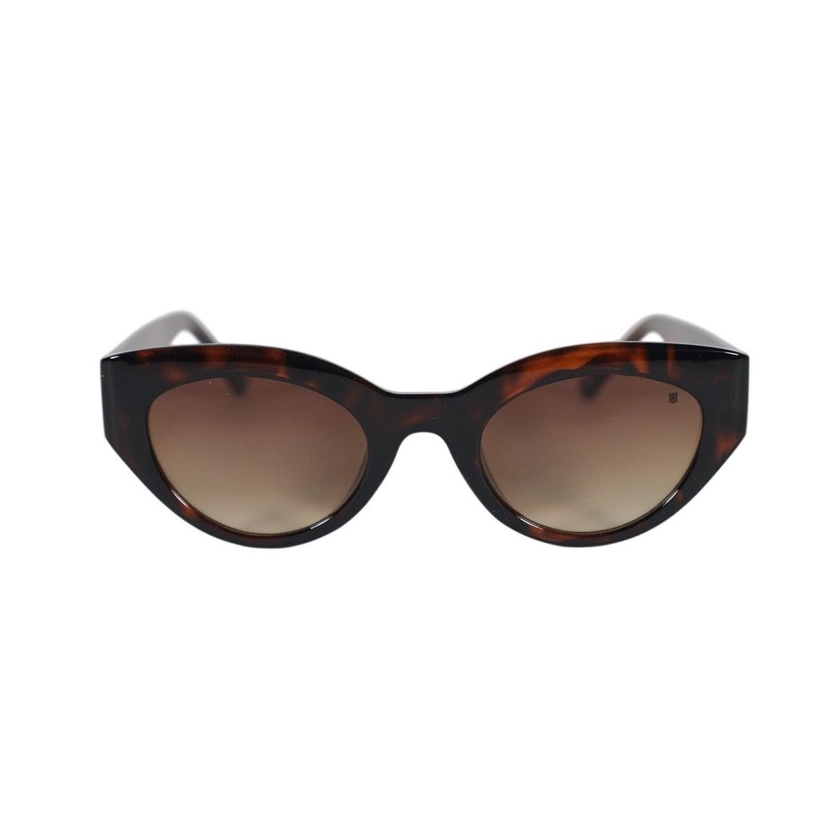 Tommy Hilfiger Women’s Oval Sunglasses – Dark Tortoise / Brown Gradient