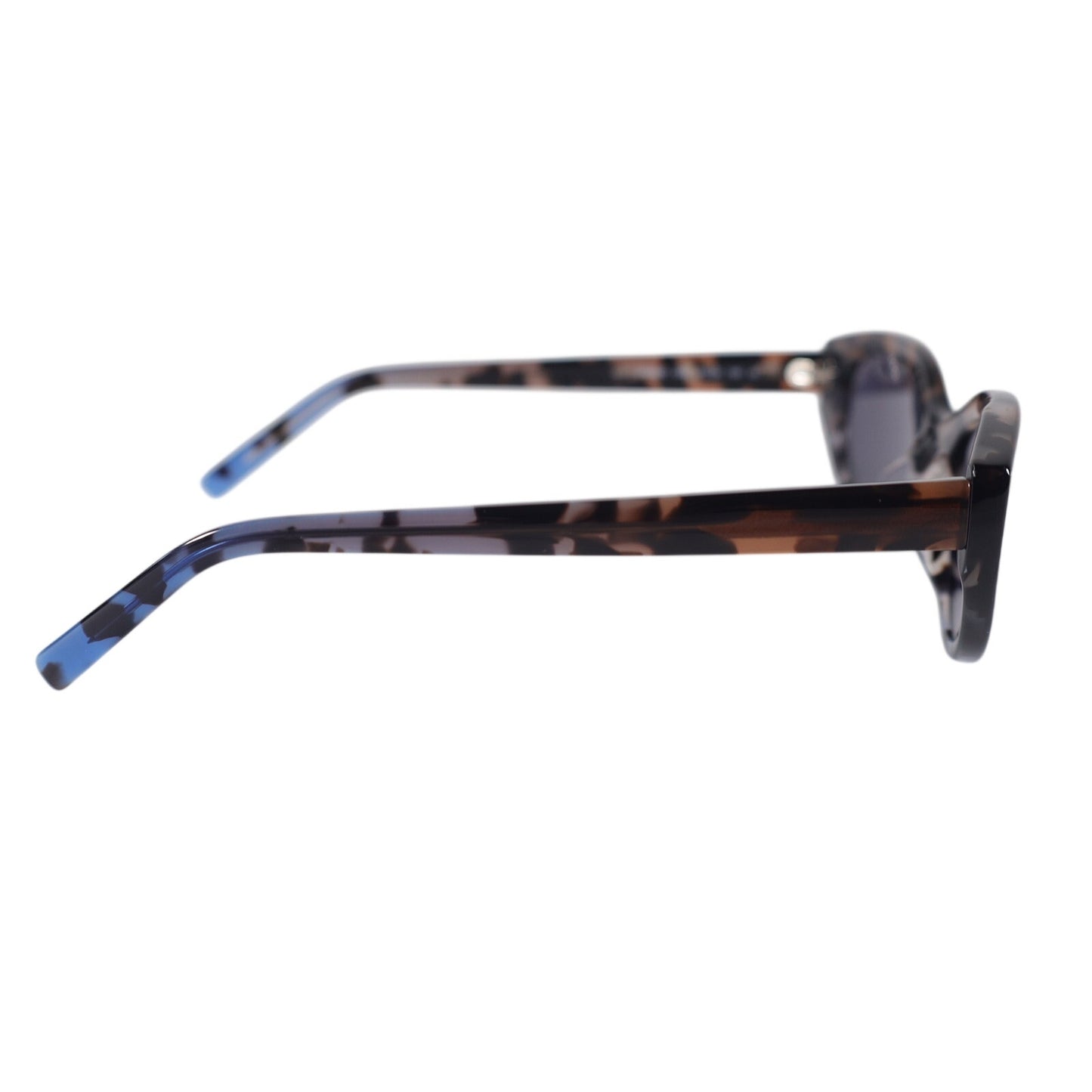 DKNY Narrow Cat Eye Womens Sunglasses - Mocha / Blue Tortoise Gradient