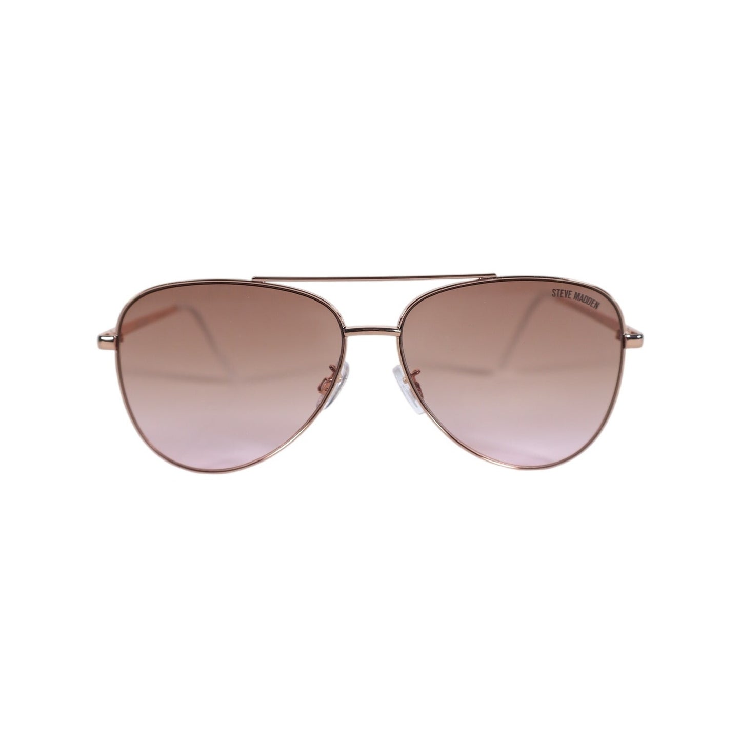 Steve Madden SANTANA Metal Aviator Sunglasses - Rose Gold / Pink Gradient