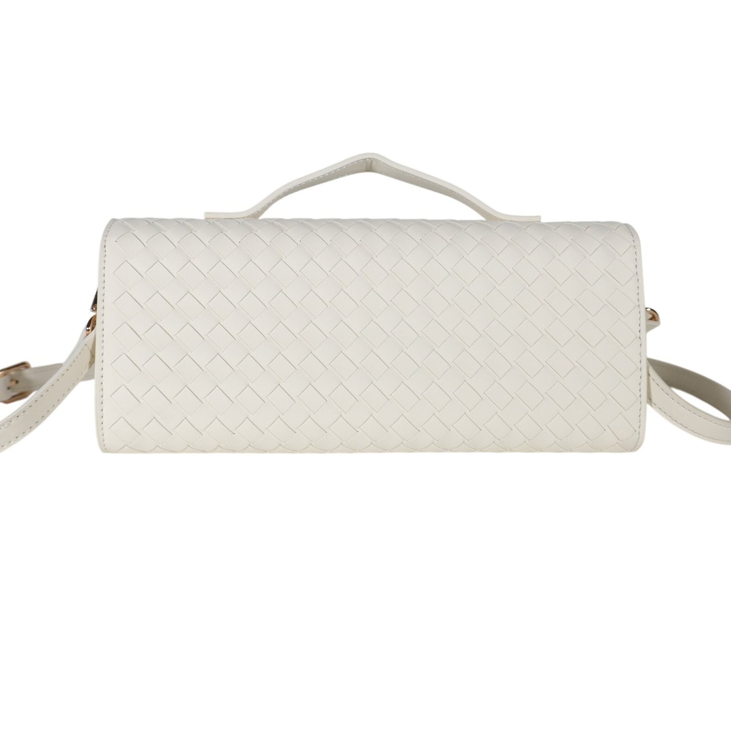 Few Moda East West Vegan Leather Clutch Bag with Crossbody Strap - Cream - NWT