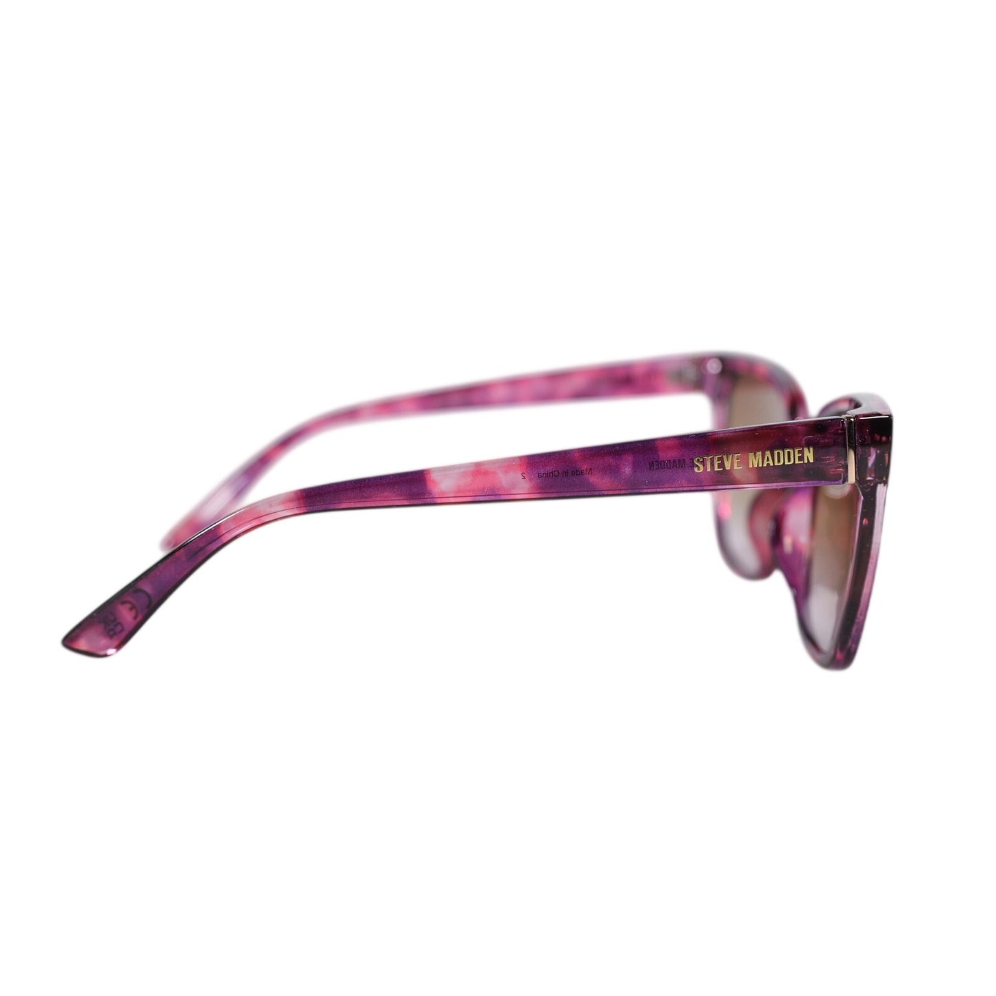 Steve Madden DELEGRO Square Women’s Sunglasses – Pink Purple Tortoise / Brown