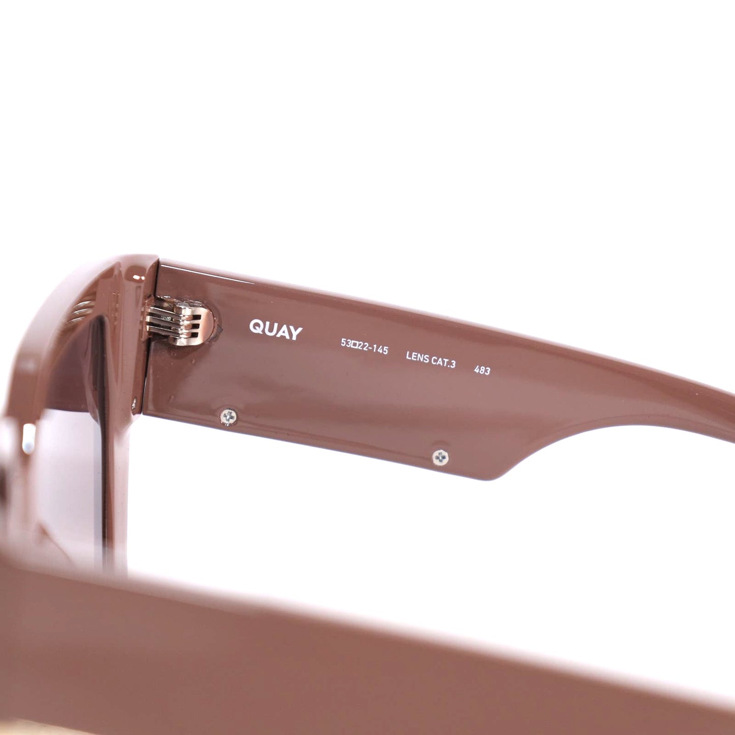 Quay Australia NOTORIOUS Oversized Square Womens Sunglasses - Doe/Brown