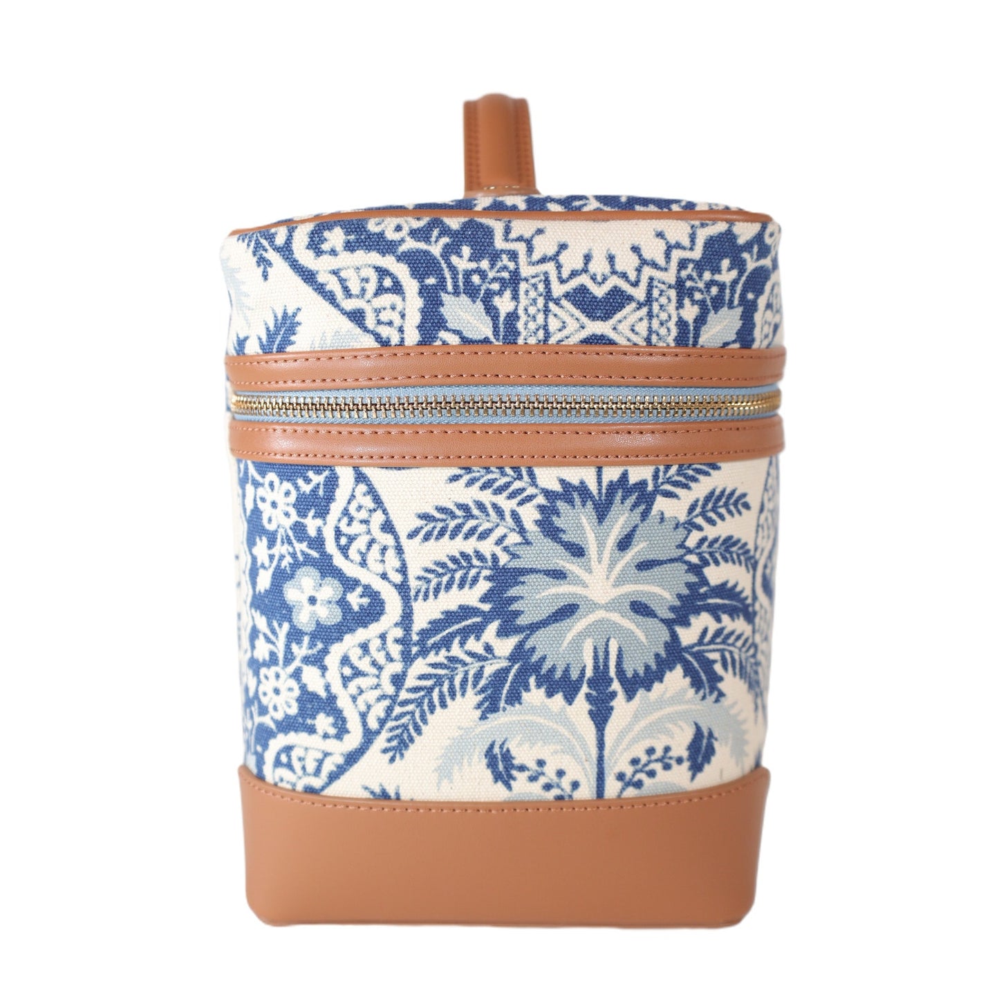 Spartina 449 Travel Accessory Train Case - Peeples Song Park Palms - Blue