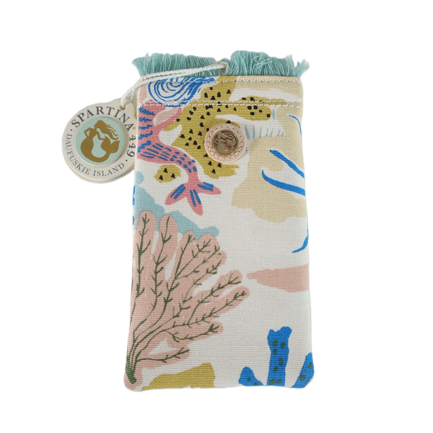 Spartina 449 Coastal Canvas Sunglass Case - Mermaid Sea