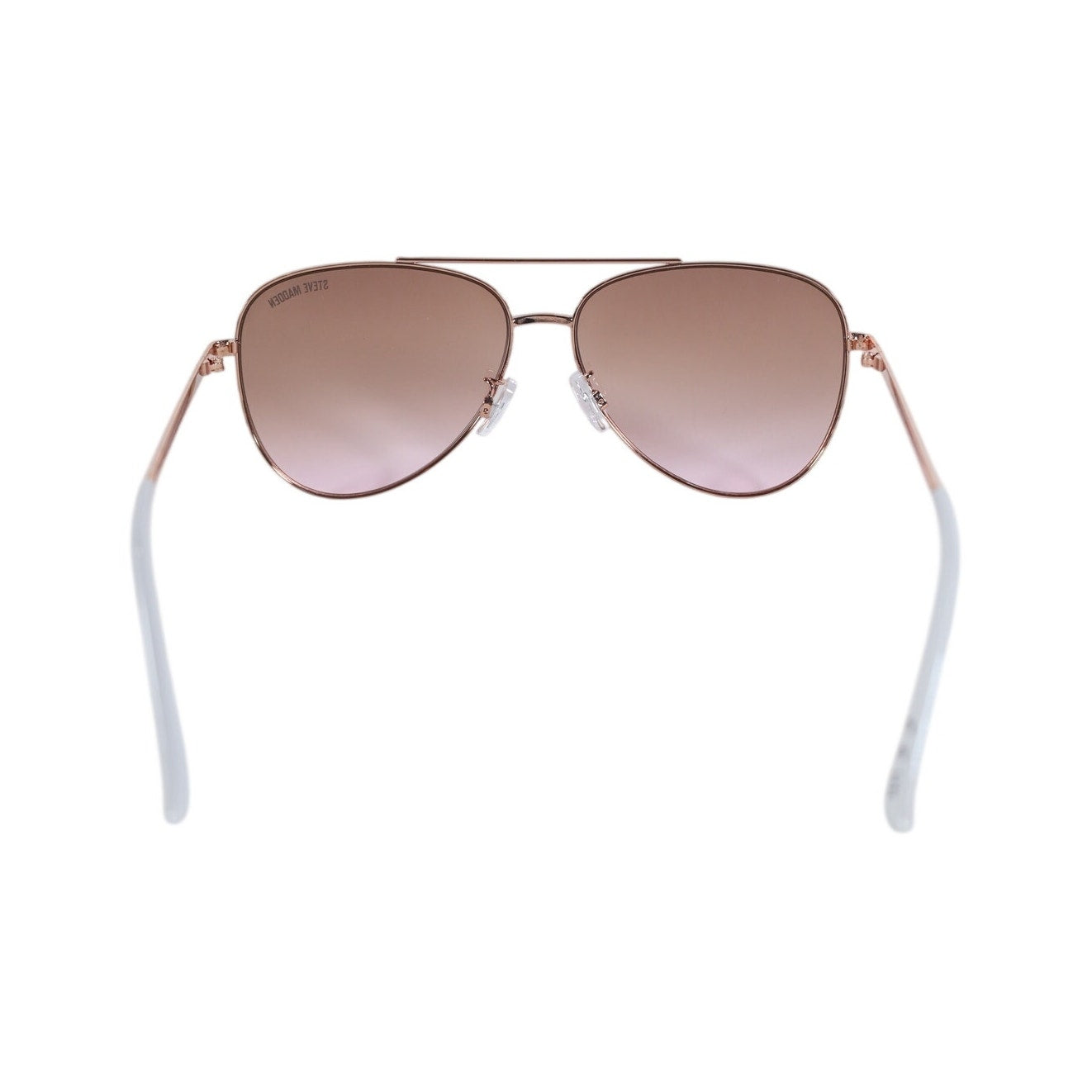 Steve Madden SANTANA Metal Aviator Sunglasses - Rose Gold / Pink Gradient