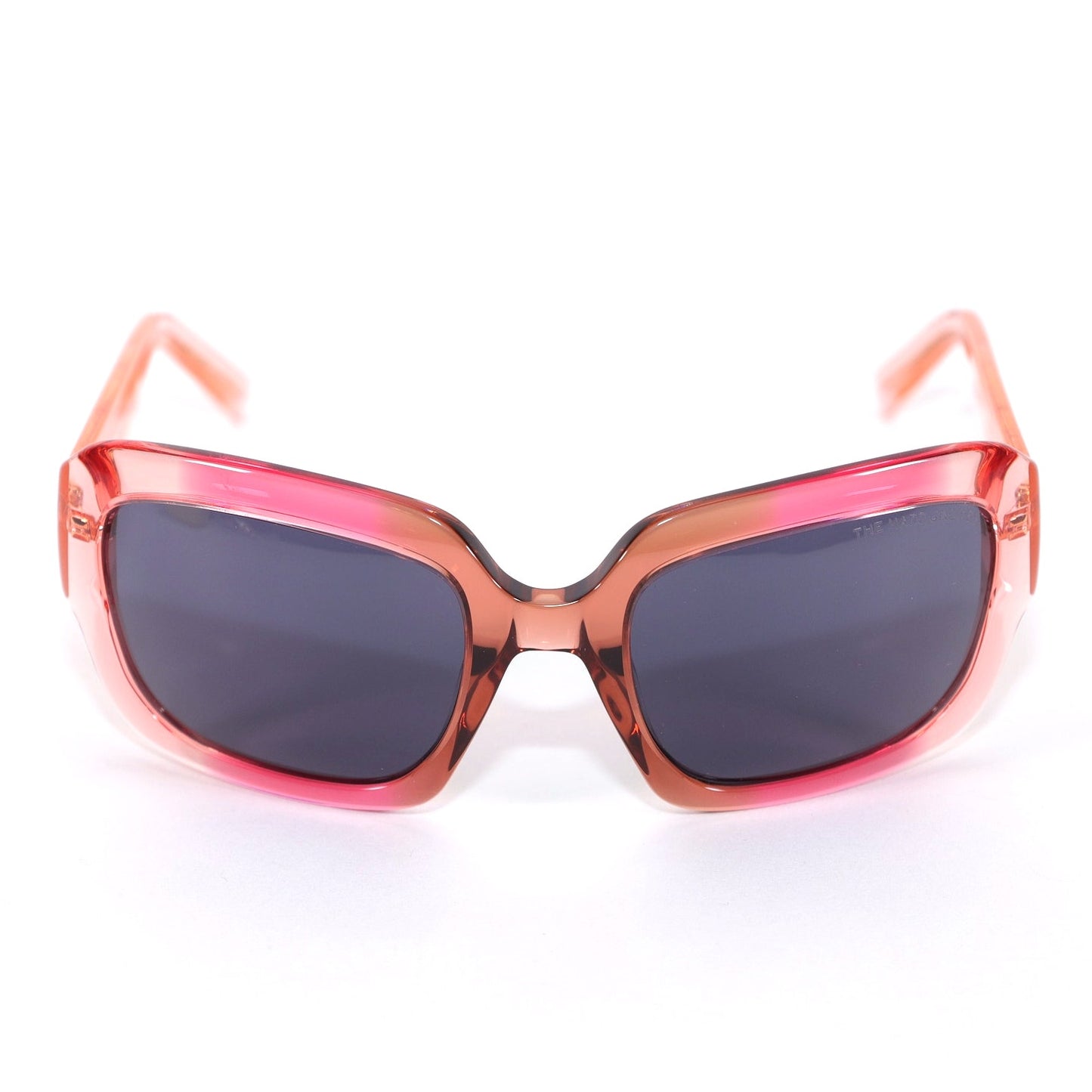 Marc Jacobs Wraparound Sunglasses - Transparent Red Pink/Grey