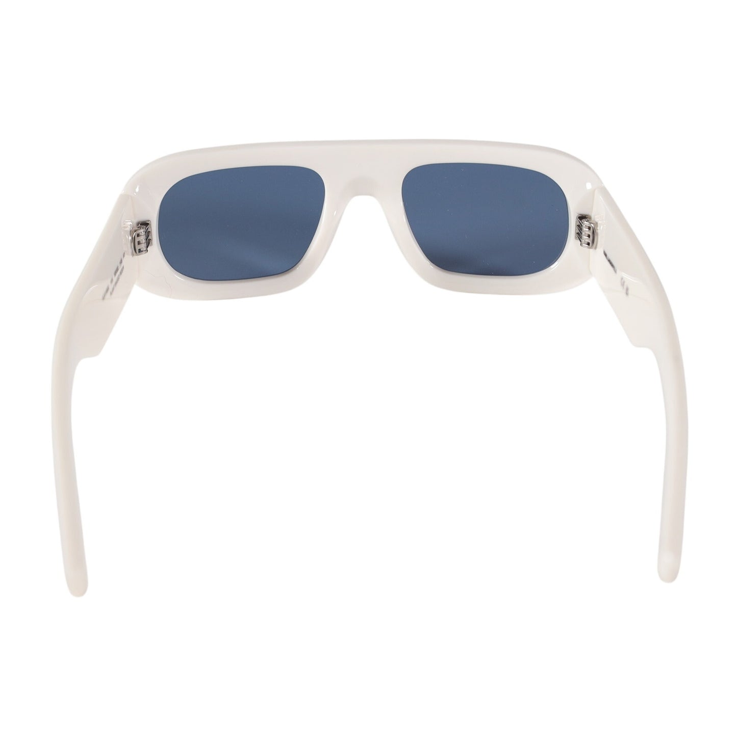 Karl Lagerfeld Oval Rectangle East West Mens Sunglasses - White / Blue