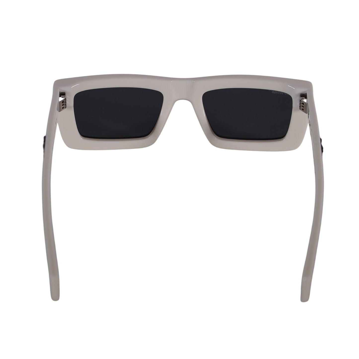 Off-White Narrow Rectangle JACOB Sunglasses - White/Dark Grey