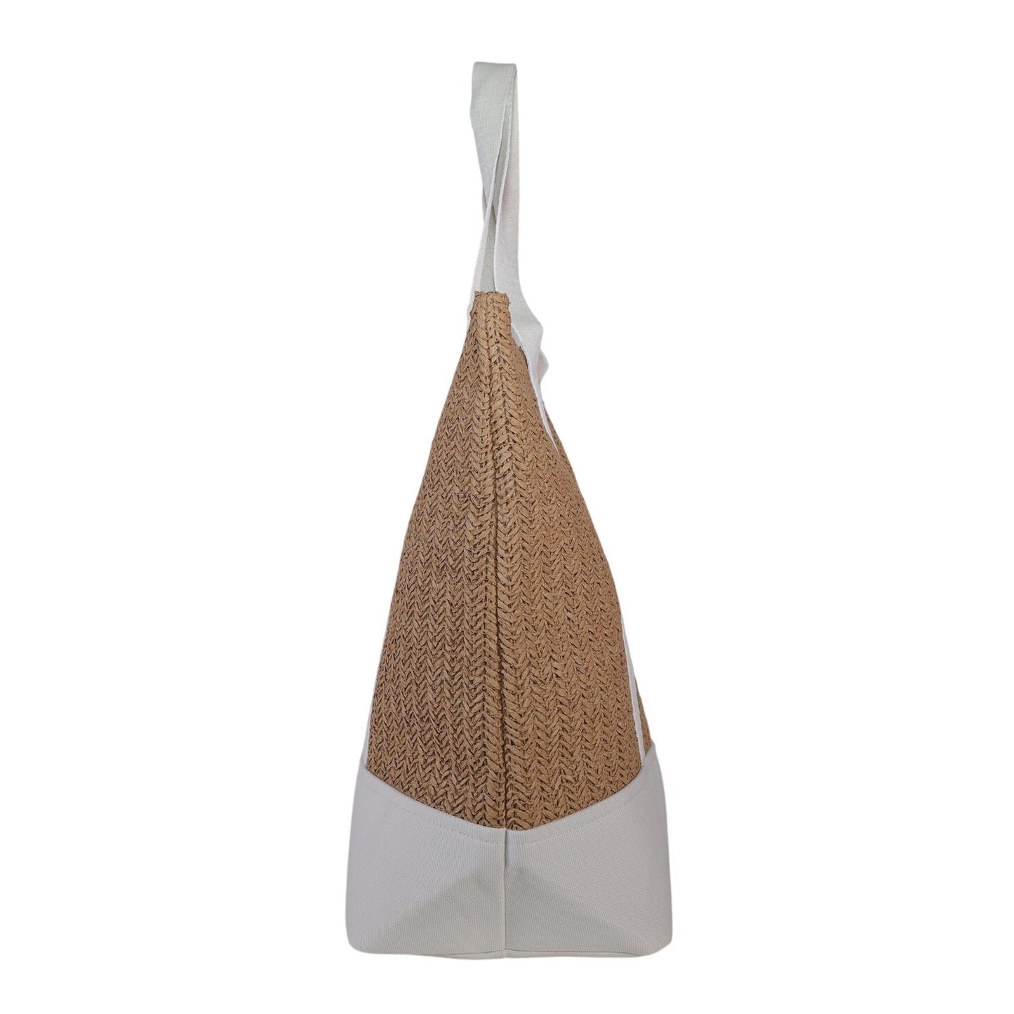 Show Me Your Mumu Sunseeker Straw Beach Tote Bag - Tan / White