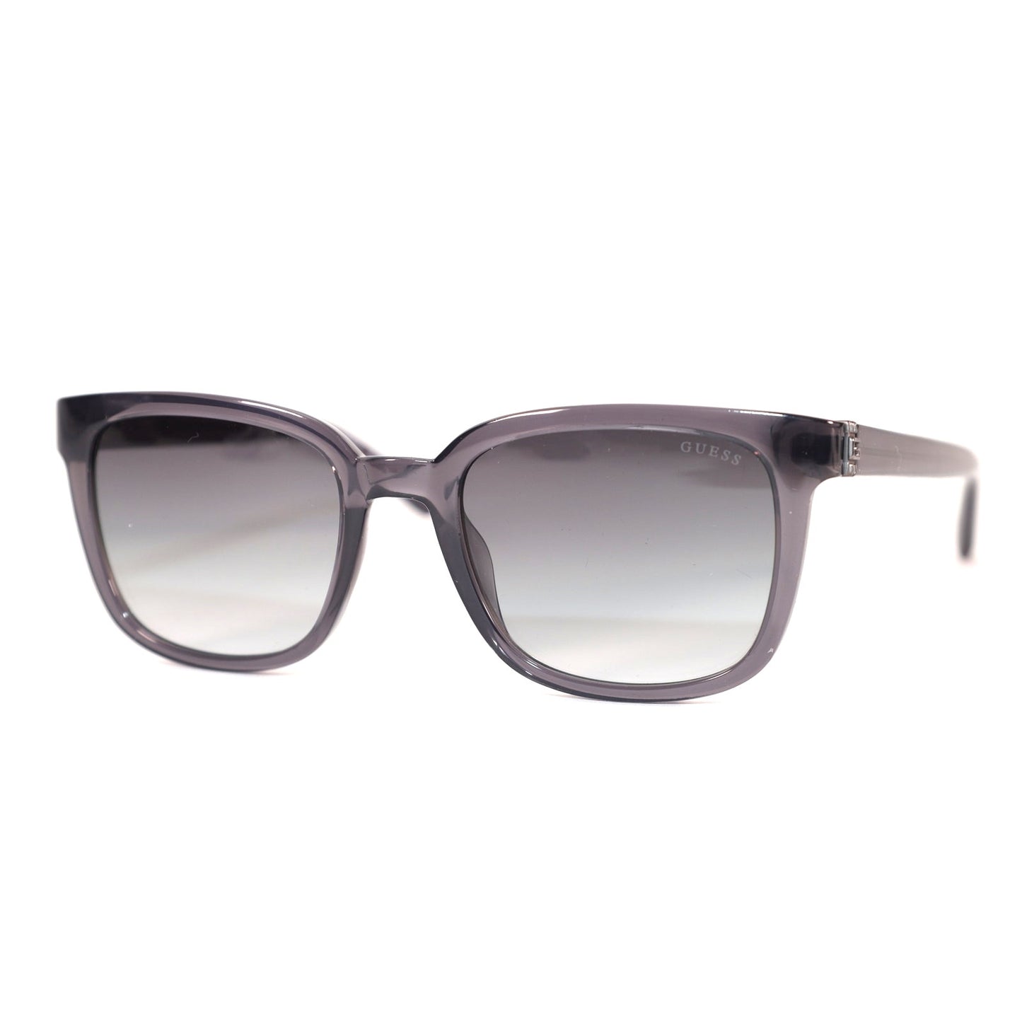 Guess Square Mens Sunglasses - Transparent Grey / Smoke Gradient