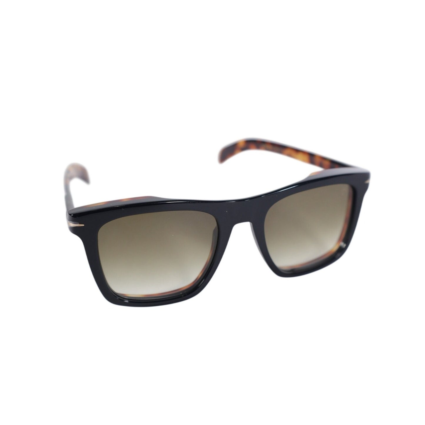 David Beckham Square Men's Designer Sunglasses - Black / Tortoise Arms
