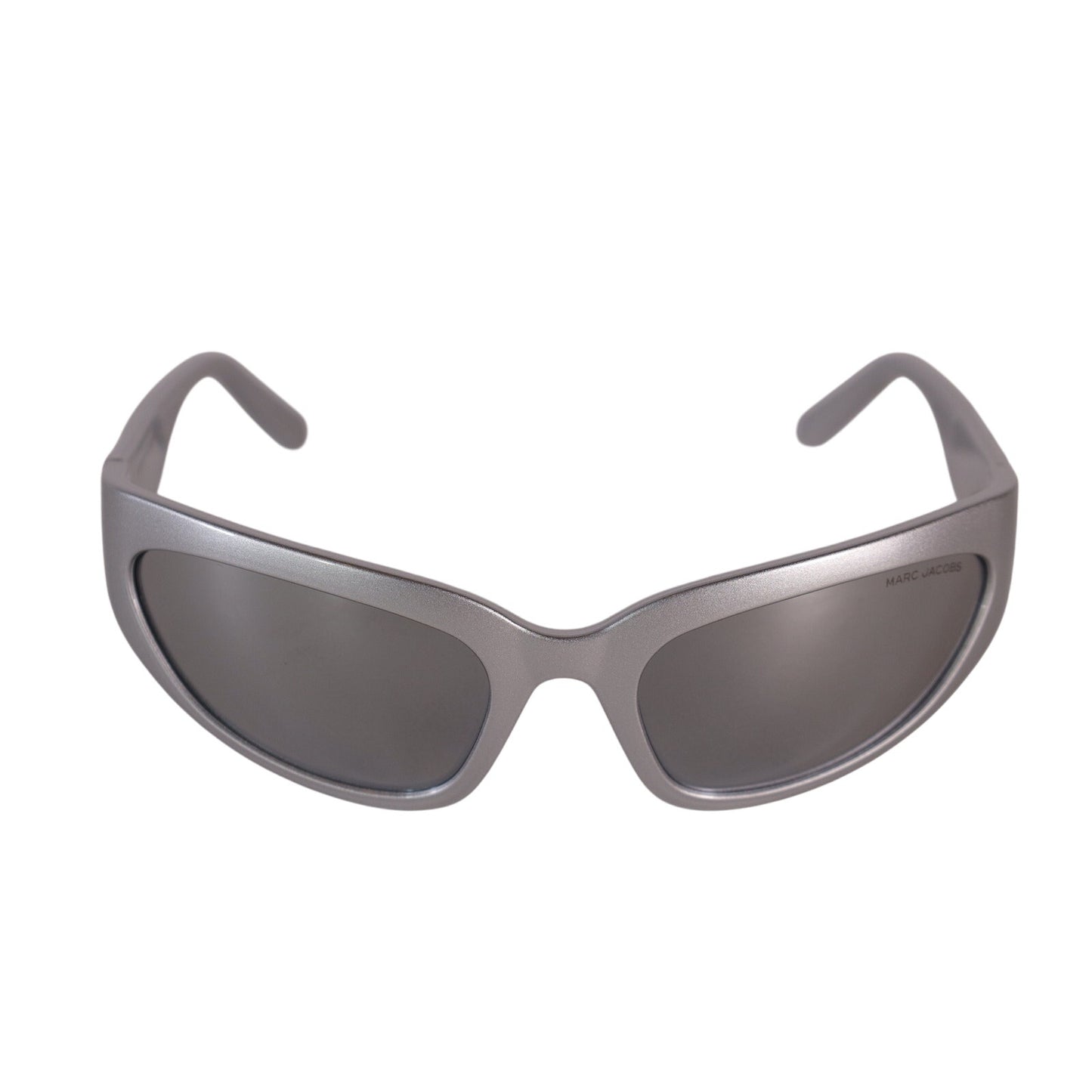 Marc Jacobs Narrow Wraparound Sunglasses - Silver / Silver Mirrored