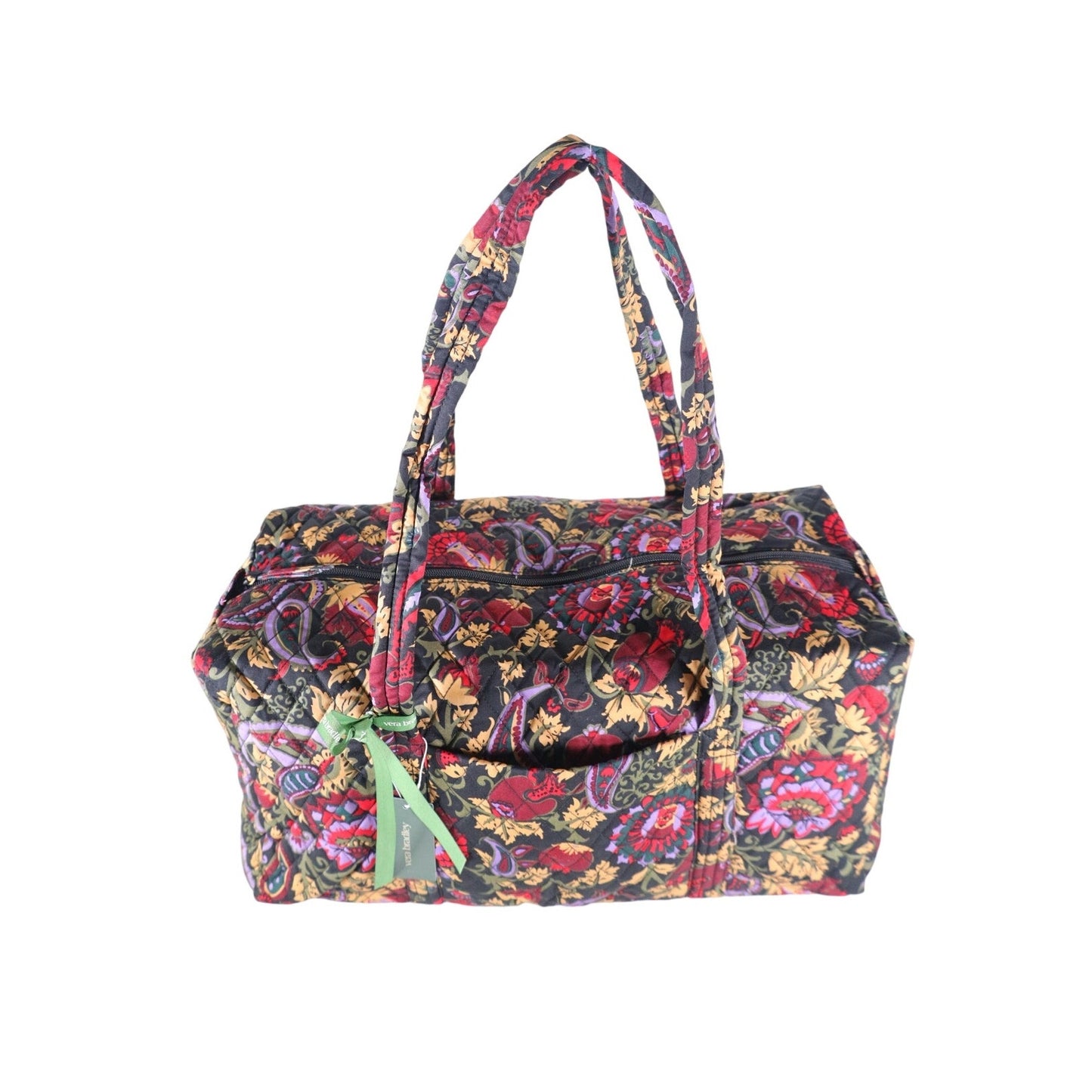 Vera Bradley Quilted Cotton Original Duffel Bag - Midnight Garden Paisley
