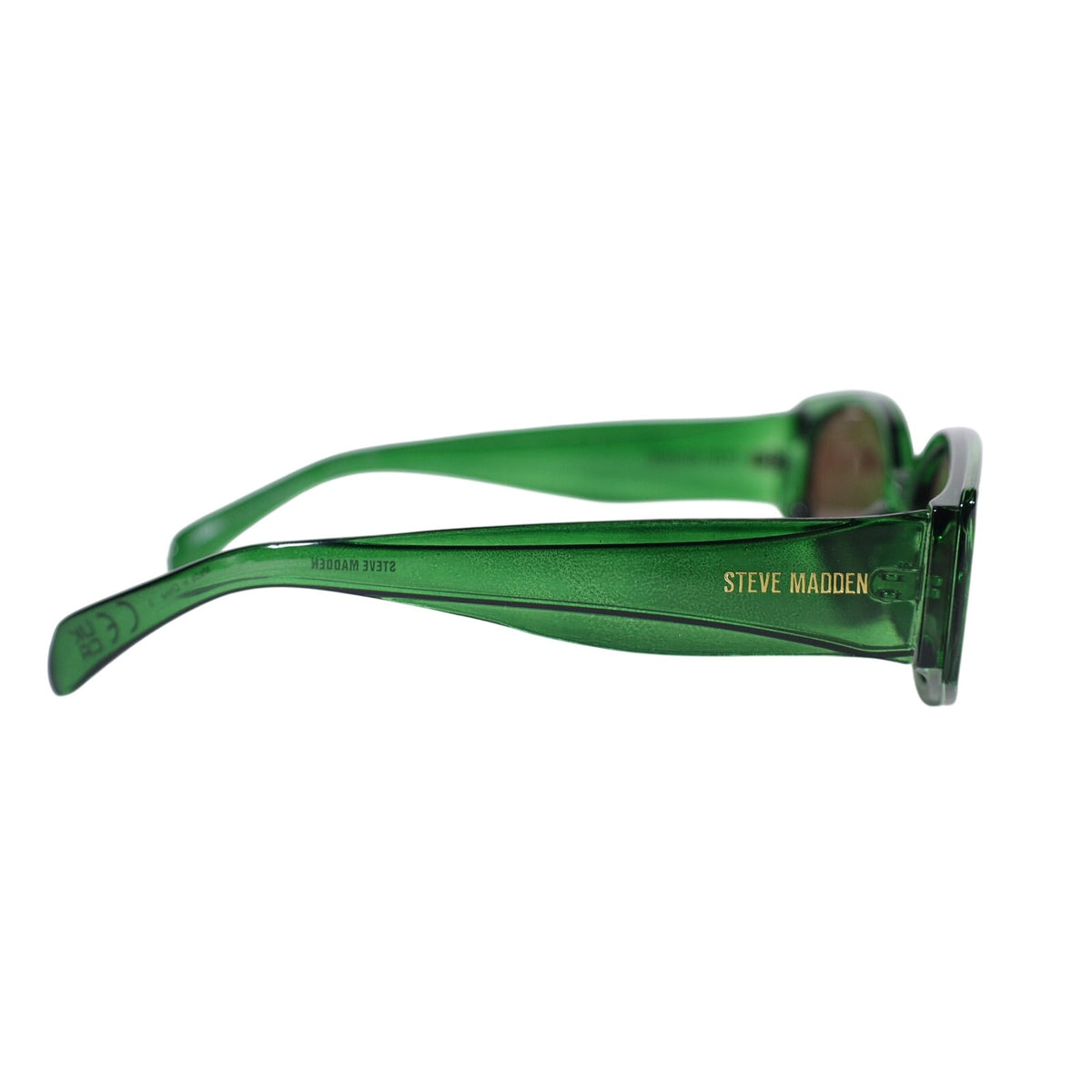 Steve Madden NANCEE Narrow Oval Sunglasses - Transparent Green / Grey