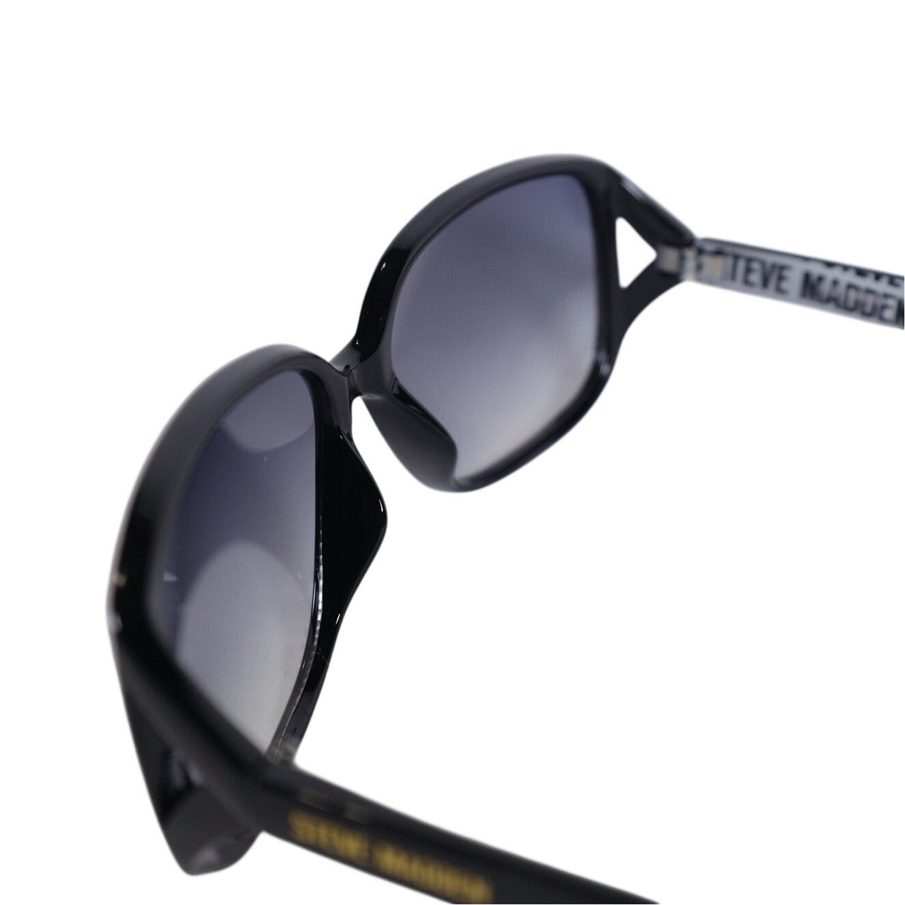 Steve Madden DREN Oval Women's Sunglasses - Black / Smoke Gradient