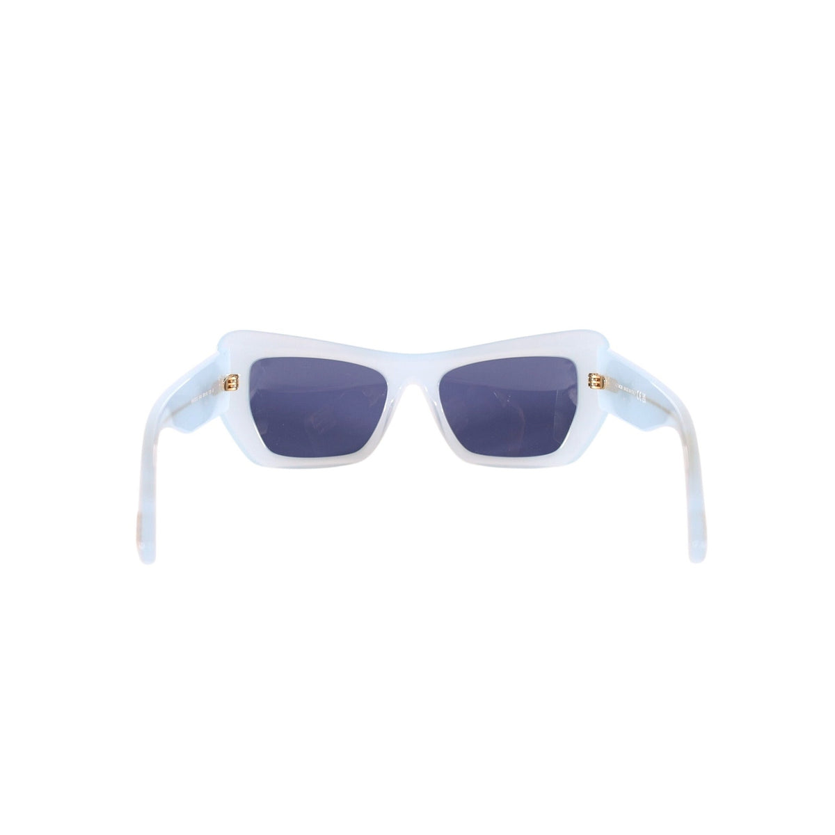 MCM Rectangle Cat Eye Sunglasses - Shiny Light Blue / Smoke