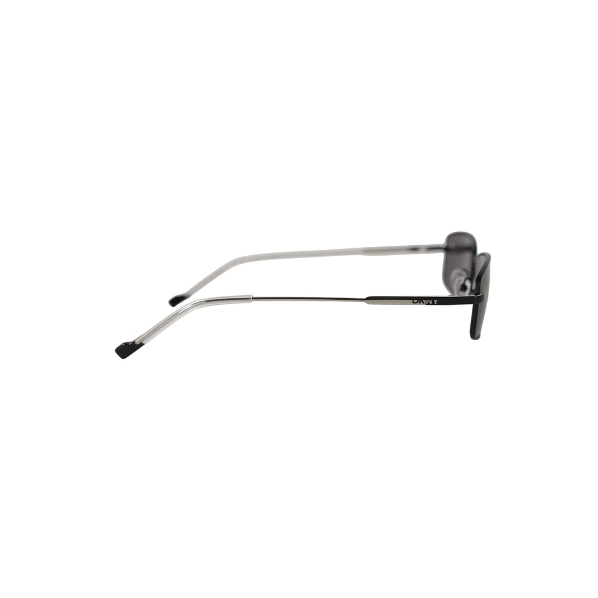 DKNY Slim Rectangle Metal Sunglasses - Black / Dark Grey - NWT