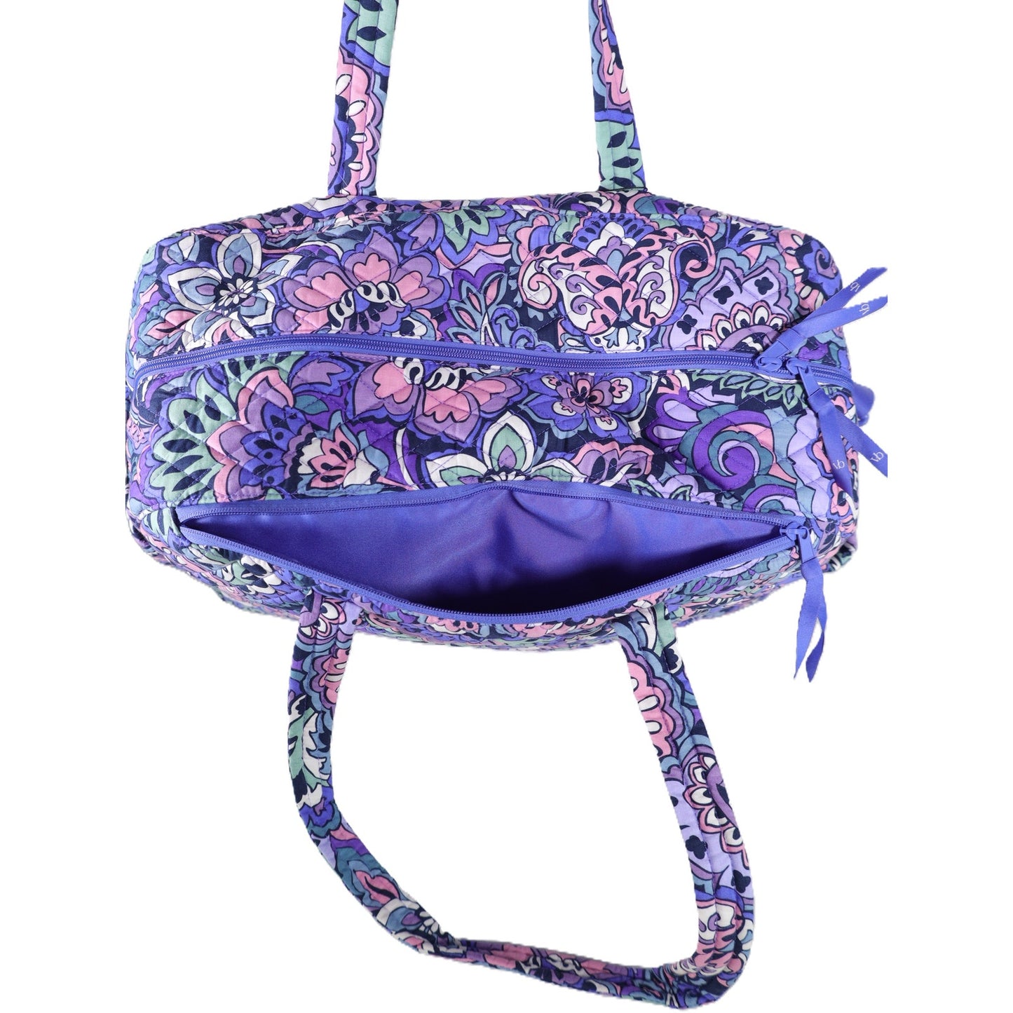 Vera Bradley Large Cotton Quilted Weekender Travel Bag - Floral Swirls