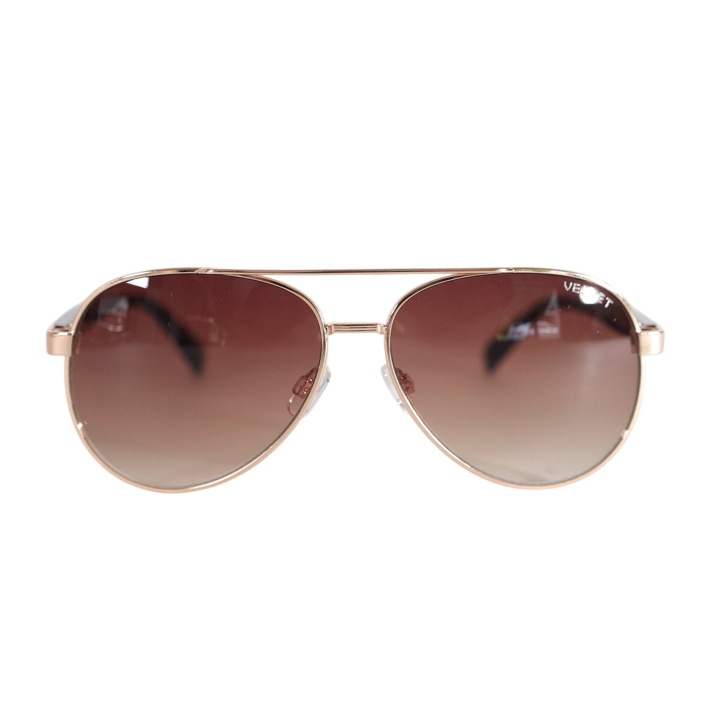 Velvet Eyewear BONNIE Aviator Sunglasses - Gold-Tortoise / Brown Gradient