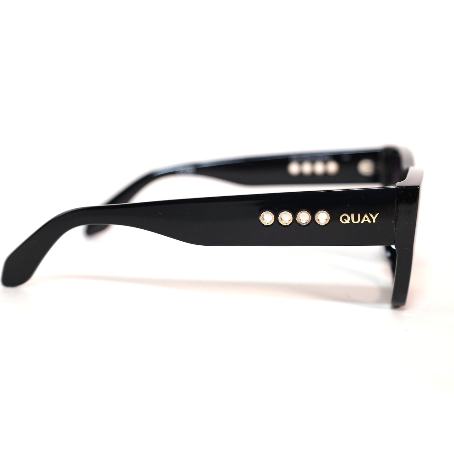 Quay Australia NO APOLOGIES Geometric Square Sunglasses - Black / Smoke