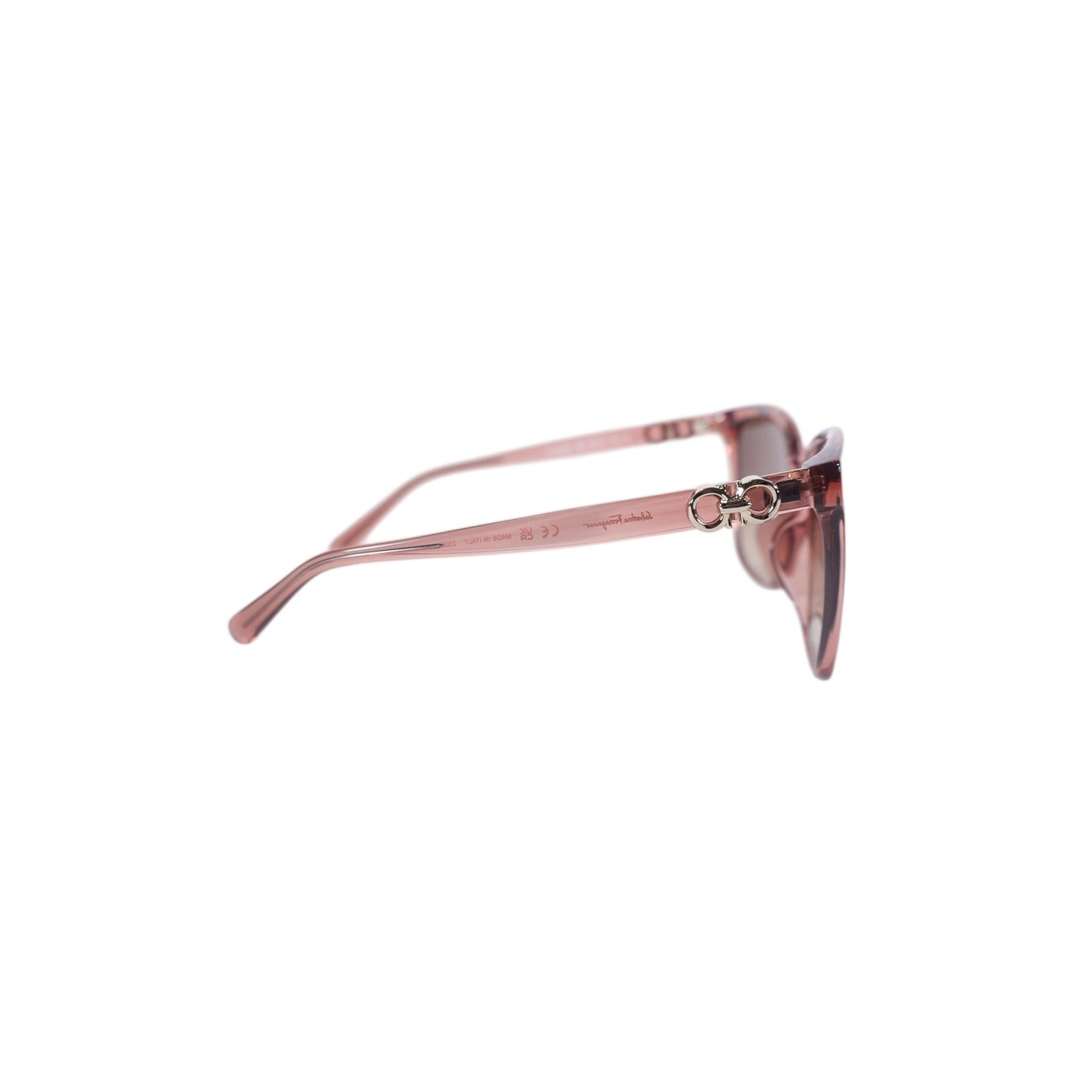 Salvatore Ferragamo Oversized Cat Eye Sunglasses - Transparent Nude Pink