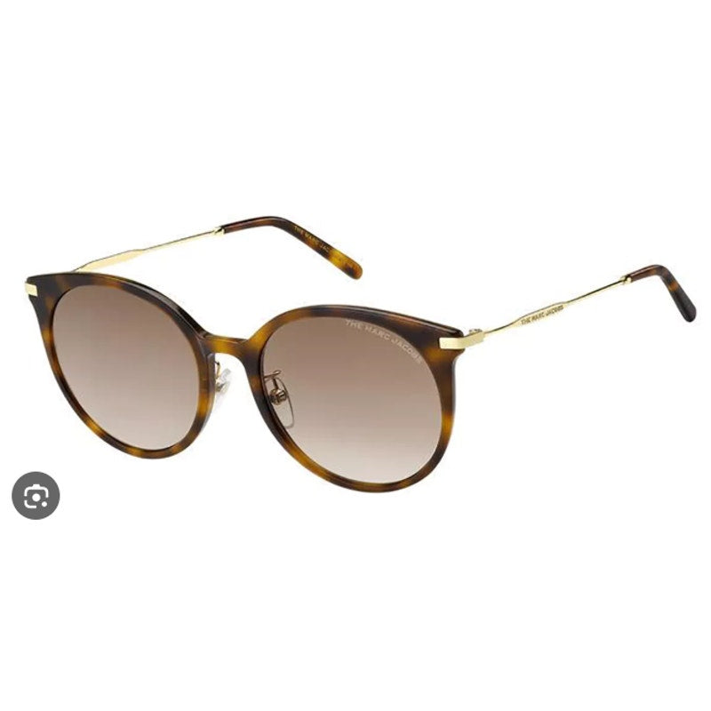 Marc Jacobs Round Womens Sunglasses - Havana / Brown Gradient