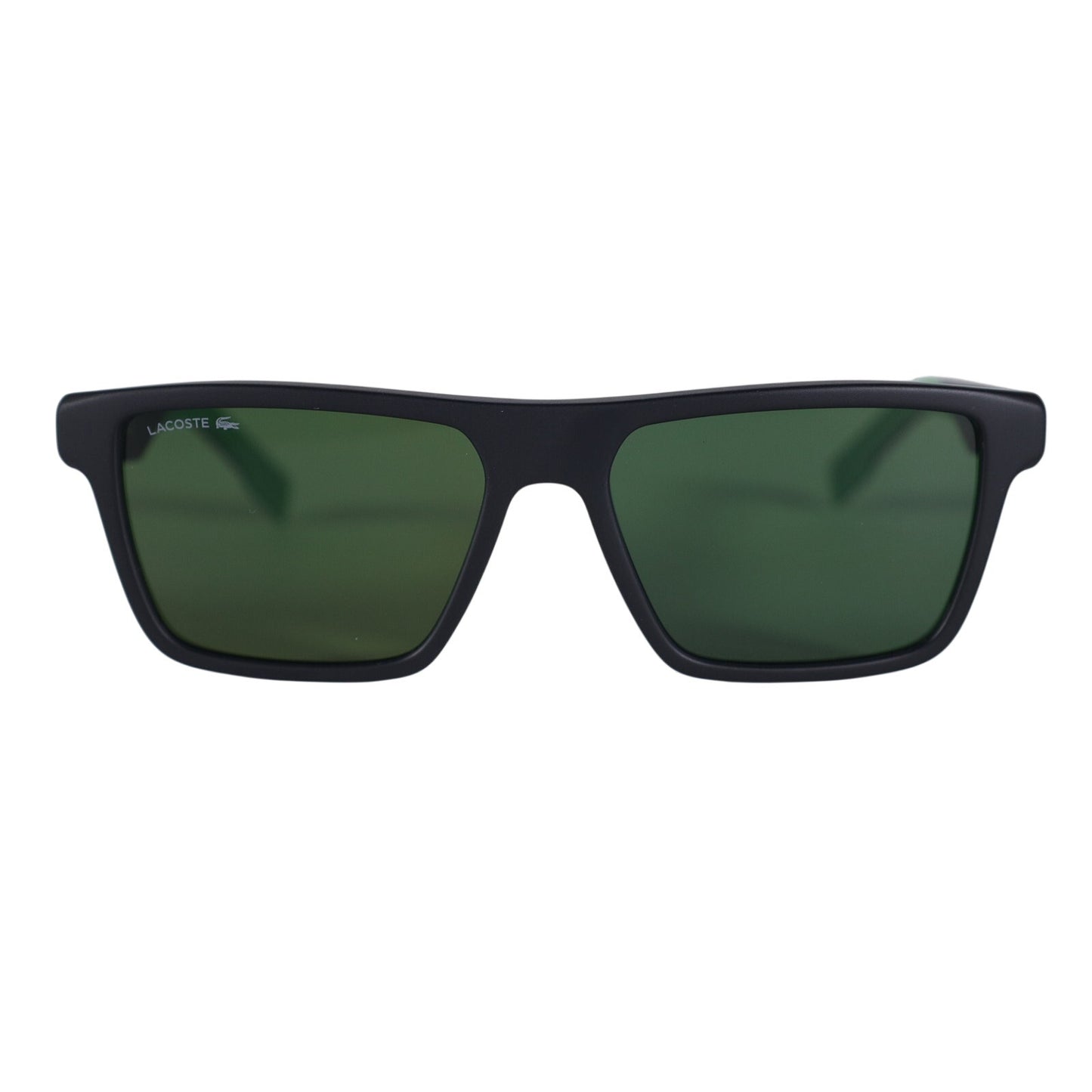 Lacoste Rectangle Mens Sunglasses - Matte Black / Green