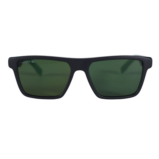 Lacoste Rectangle Mens Sunglasses - Matte Black / Green