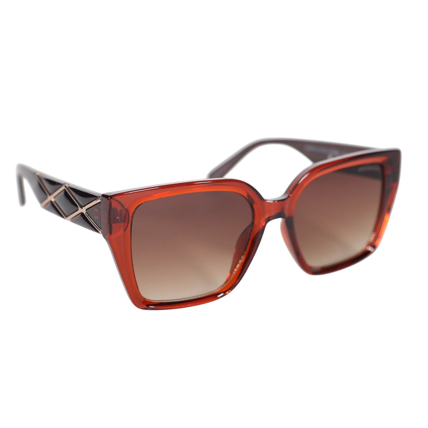 Steve Madden POPPYN Oversized Square Sunglasses – Brown / Brown Gradient