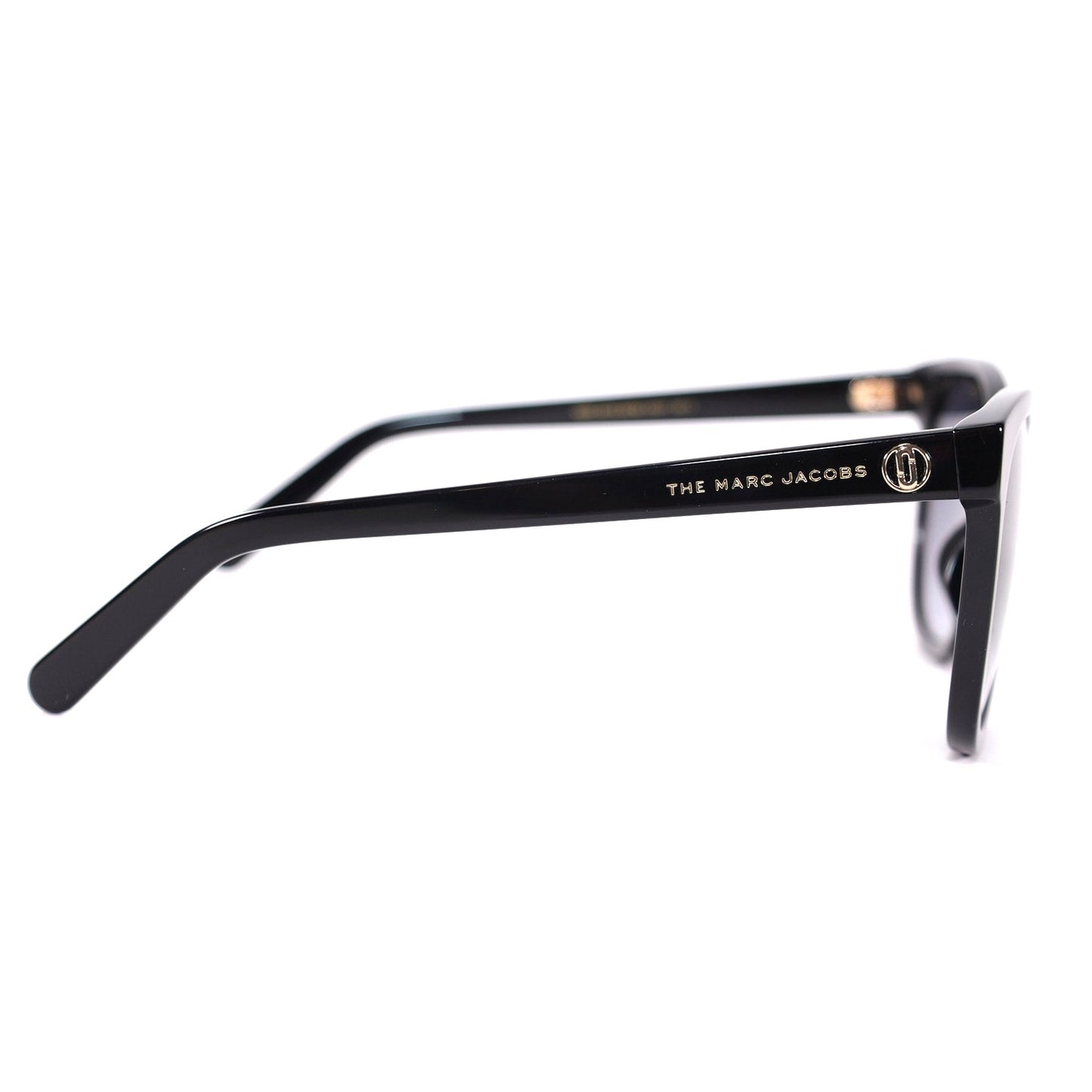 Marc Jacobs Cat Eye Womens Sunglasses - Shiny Black / Grey Gradient