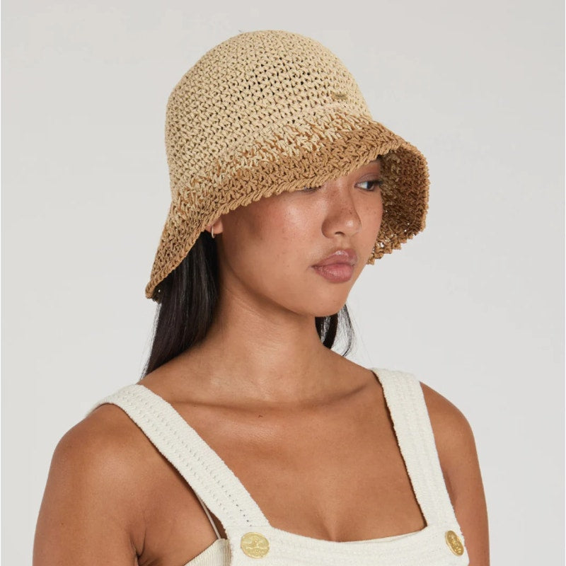 Eugenia Kim - Bailey Natural Ombre Straw Bucket Hat - Natural Tan / Brown