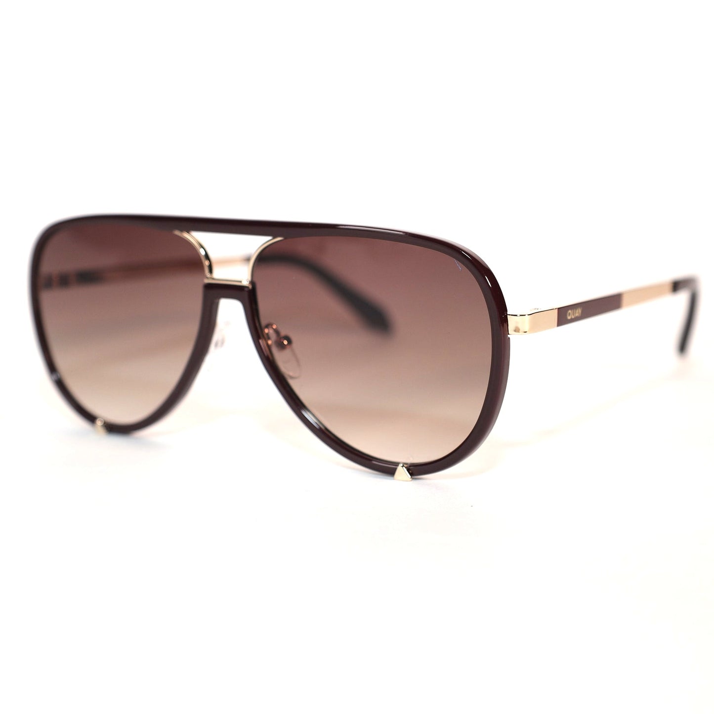 Quay Australia HIGH PROFILE Aviator Sunglasses - Espresso / Brown