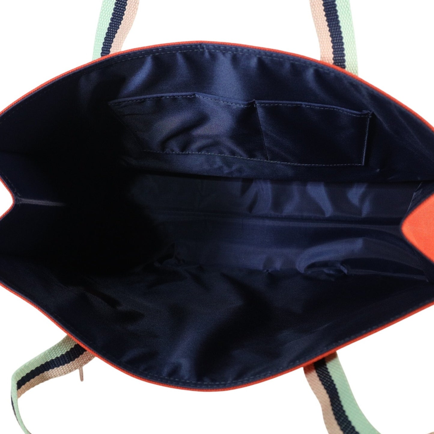 Spartina 449 Canvas Carry All Tote - Seahorse / Orange with Stripe
