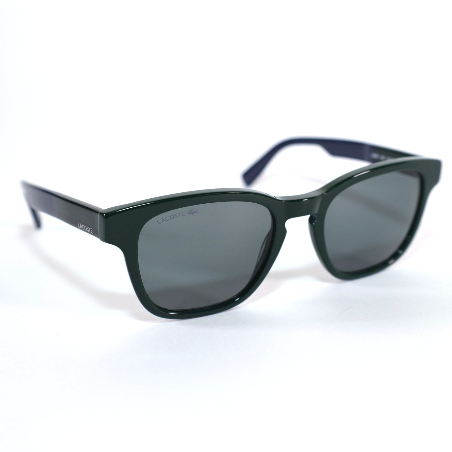 Lacoste Rounded Square Men's Sunglasses – Deep Jade Green / Grey Lenses