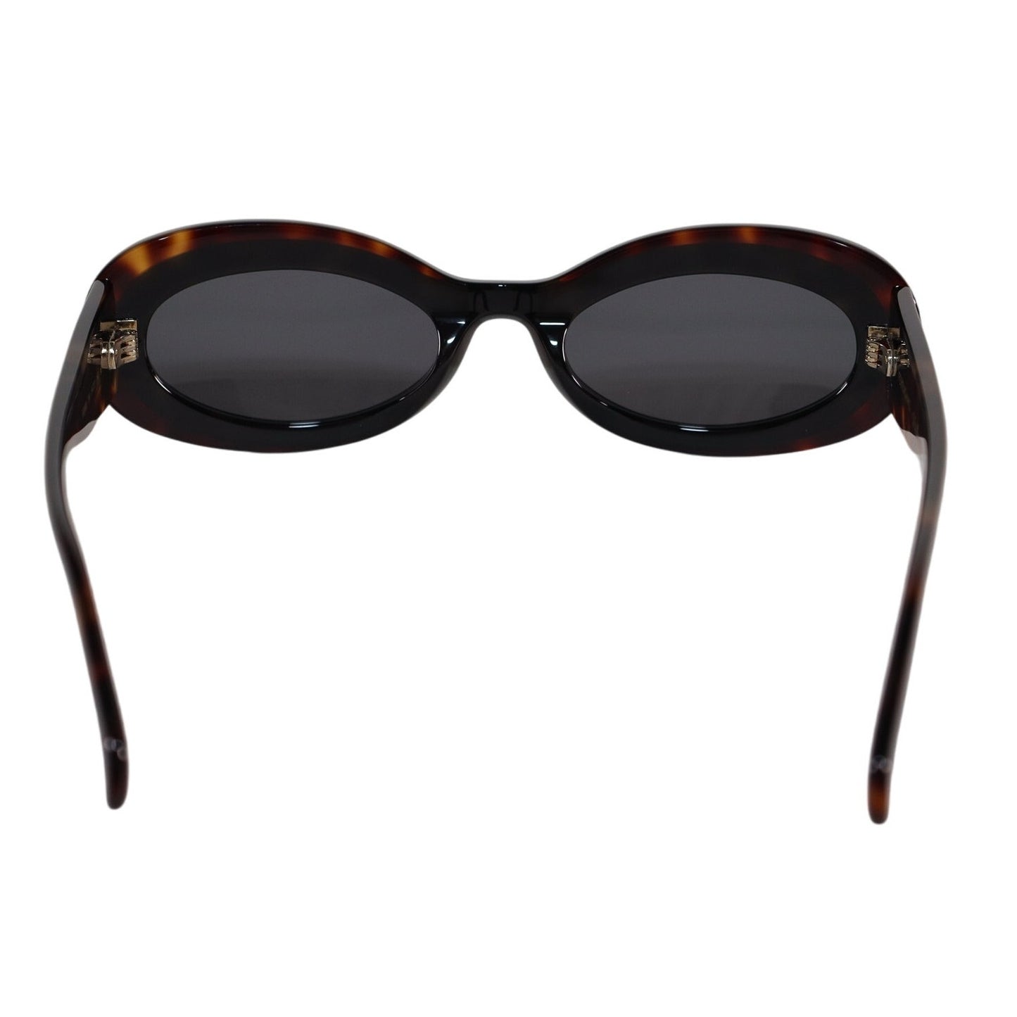 Ferragamo Narrow Oval Womens Sunglasses - Havana / Dark Grey