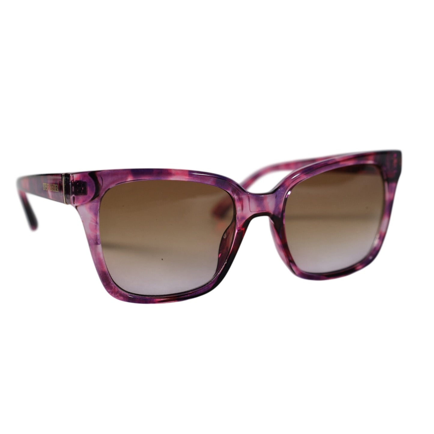 Steve Madden DELEGRO Square Women’s Sunglasses – Pink Purple Tortoise / Brown