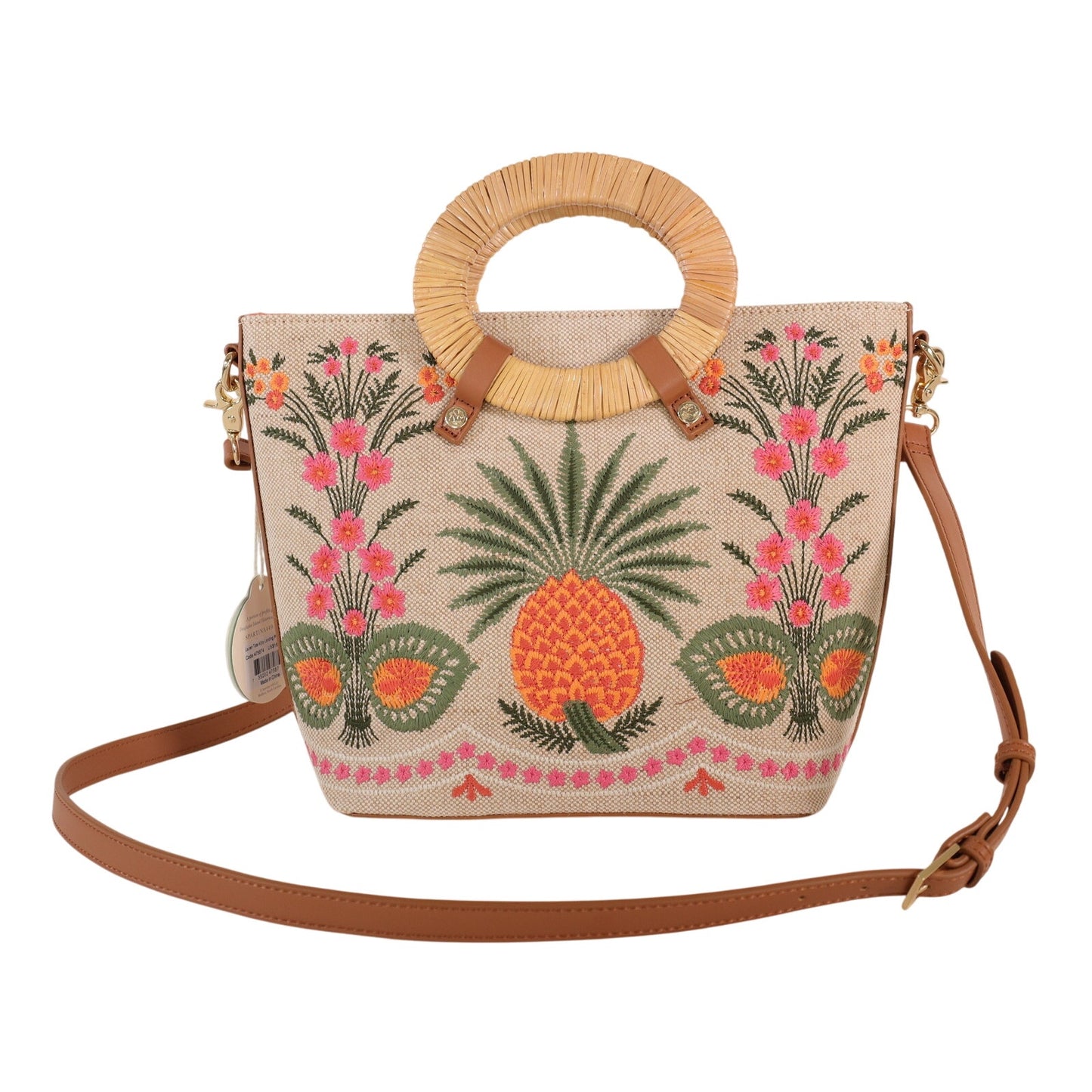 Spartina 449 Lauren Crossbody Coastal Tote - Alljoy Landing Pineapple