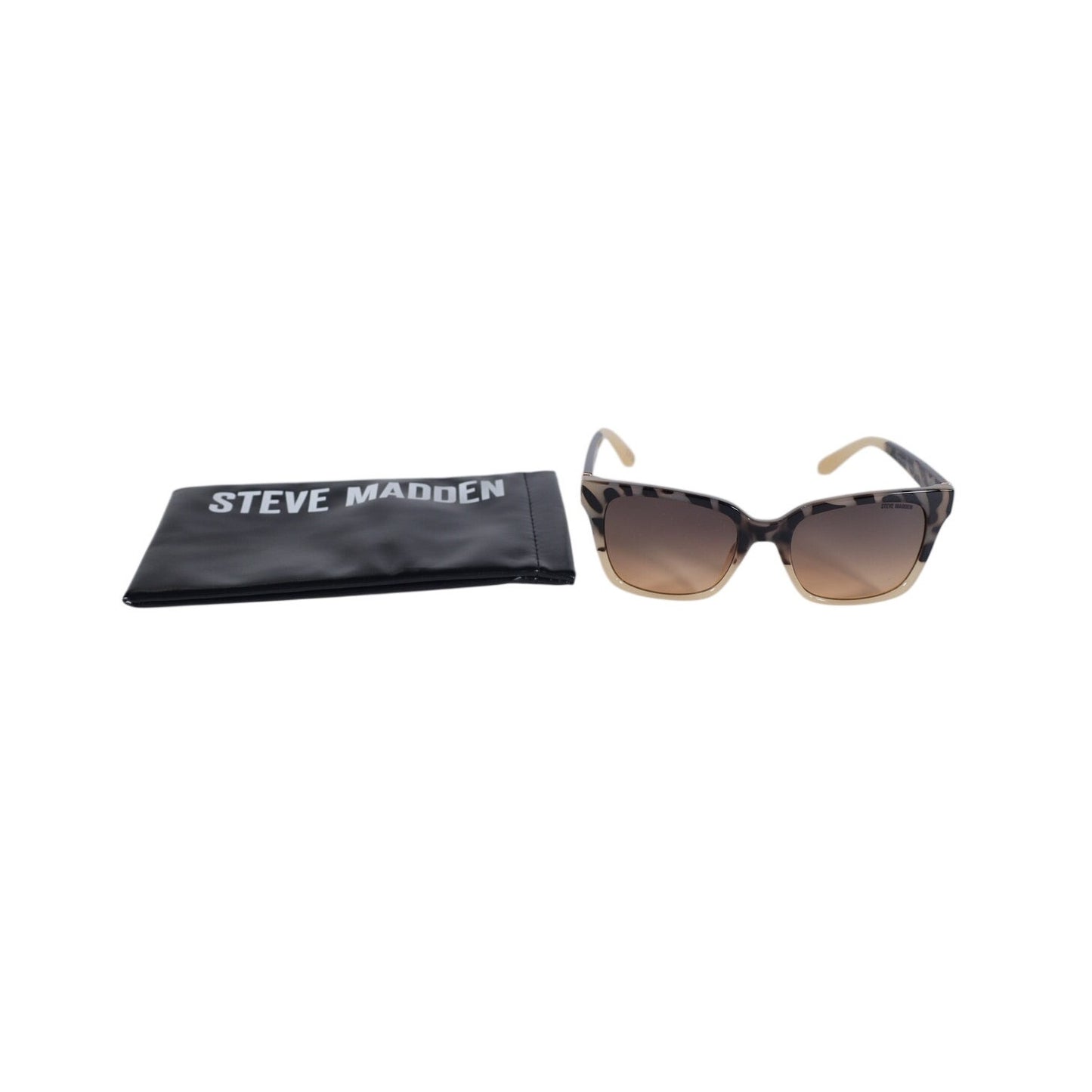 Steve Madden DELEGRO Square Women’s Sunglasses–Beige Leopard / Brown–NWT